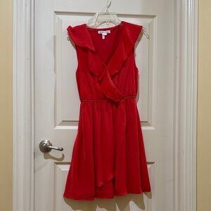 BCBGeneration Coral Ruffle Mini Dress